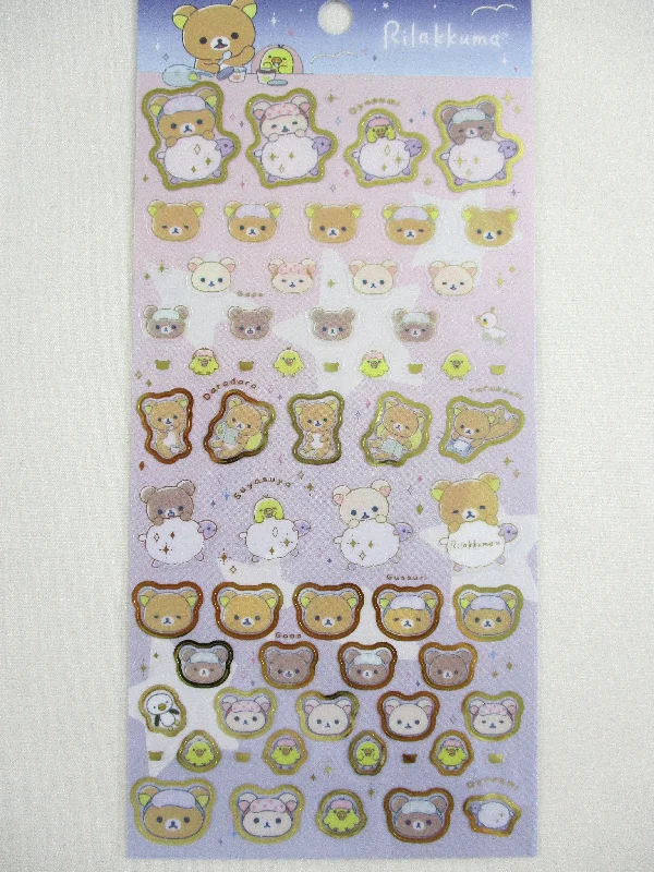 Cute Kawaii San-X Rilakkuma Bear Sticker Sheet 2023 - for Planner Journal Scrapbook Craft