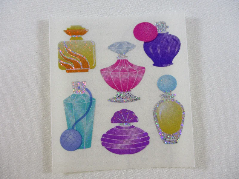 Sandylion Perfume Bottle Glitter Sticker Sheet / Module - Vintage & Collectible