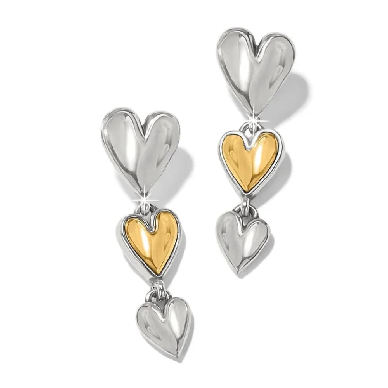 Brighton : Cascade Heart Trio Post Drop Earrings