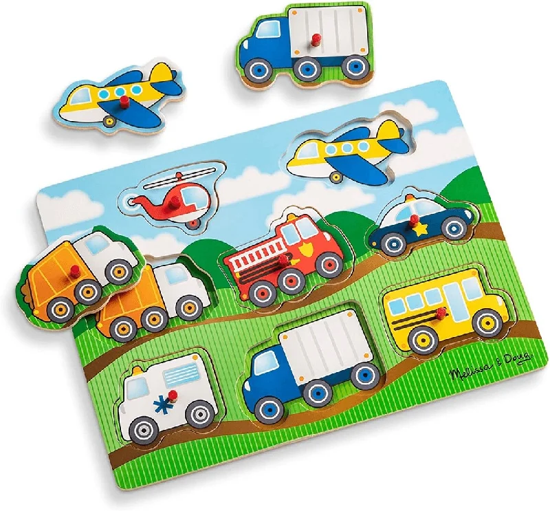 Melissa & Doug : Vehicles Peg Puzzle