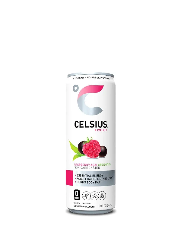 CELSIUS RASPBERRY ACAI GREEN TEA FLAV 325ML