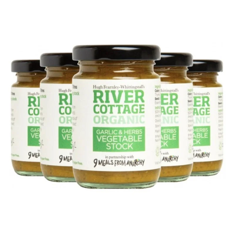 River Cottage Organic Hugh's Classic Garlic & Herb Vegetable Stock 105g (6pk)