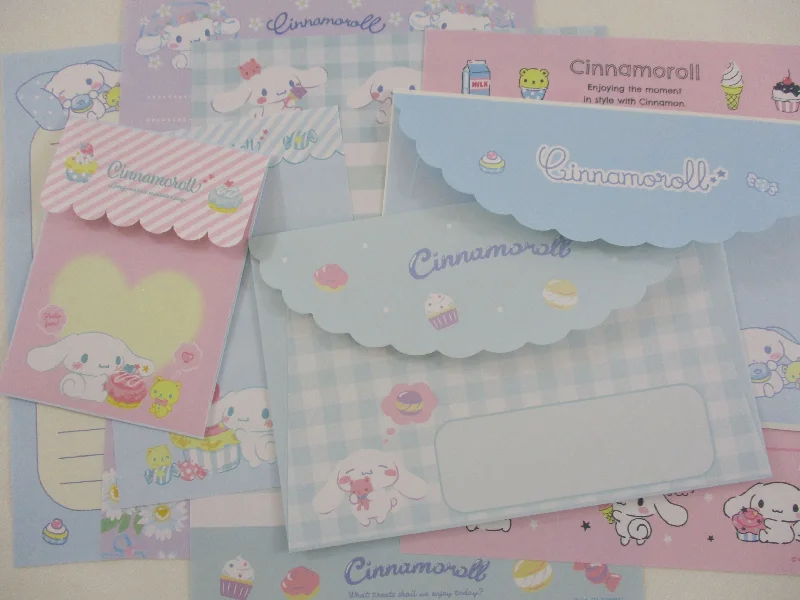 Cute Kawaii Cinnamoroll Letter Sets - Penpal Stationery Writing Paper Envelope - Rare Preowned