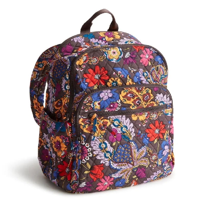 Vera Bradley : Bancroft Backpack - Colorful Bouquet in Cotton Gabardine