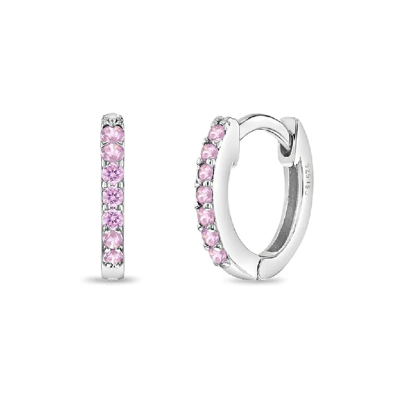 In Season Jewelry : Multi CZ Hoop Earrings