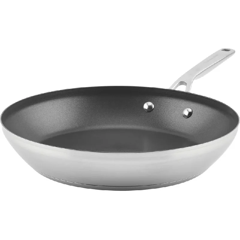 KitchenAid 3-Ply Base Stainless Steel Nonstick Frying Pan, 12-Inch 71010-TF05