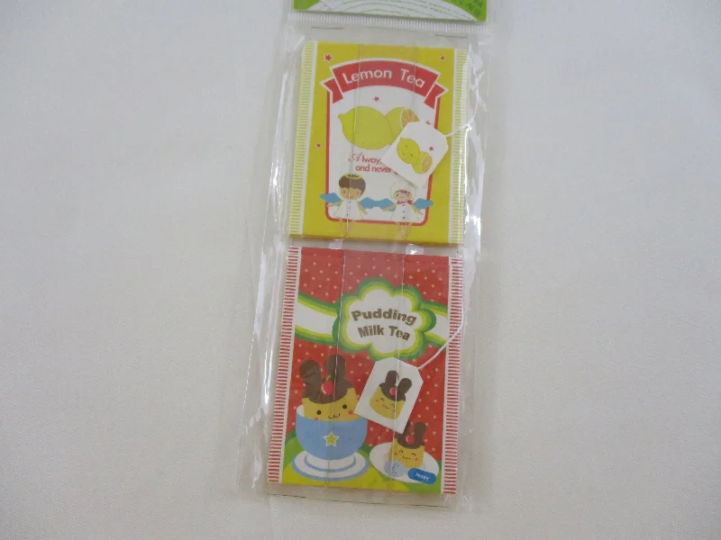 Cute Kawaii Tea Bag Style Mini Notecards - Stationery Designer Paper Collection Rare