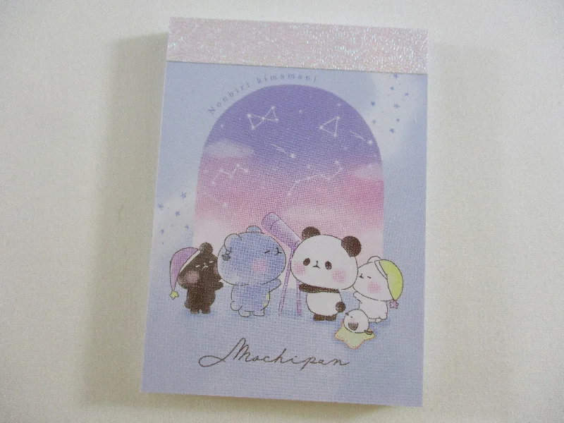 Cute Kawaii Kamio Dreamy Mochipan Panda Mini Notepad / Memo Pad - E Stars - Stationery Designer Writing Paper Collection