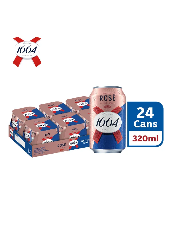 KRONENBOURG 1664 ROSE CAN 24X320ML