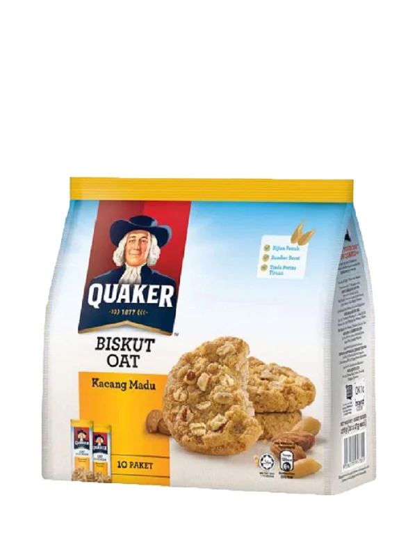 QUAKER OAT COOKIES HONEY NUTS 270GM