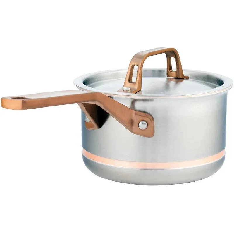 Meyer CopperClad 2 L Saucepan with Lid 3906-16-02