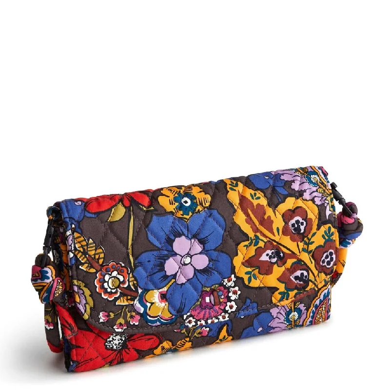 Vera Bradley : Wildwood Wallet Crossbody - Colorful Bouquet in Cotton Gabardine