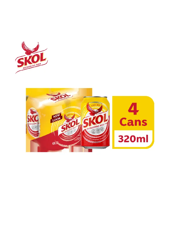 SKOL BEER CAN 4X320ML