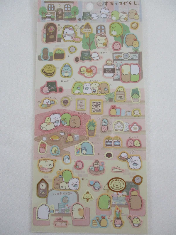 Cute Kawaii San-X Sumikko Gurashi Coffee Sticker Sheet 2015 - B - for Planner Journal Scrapbook Craft