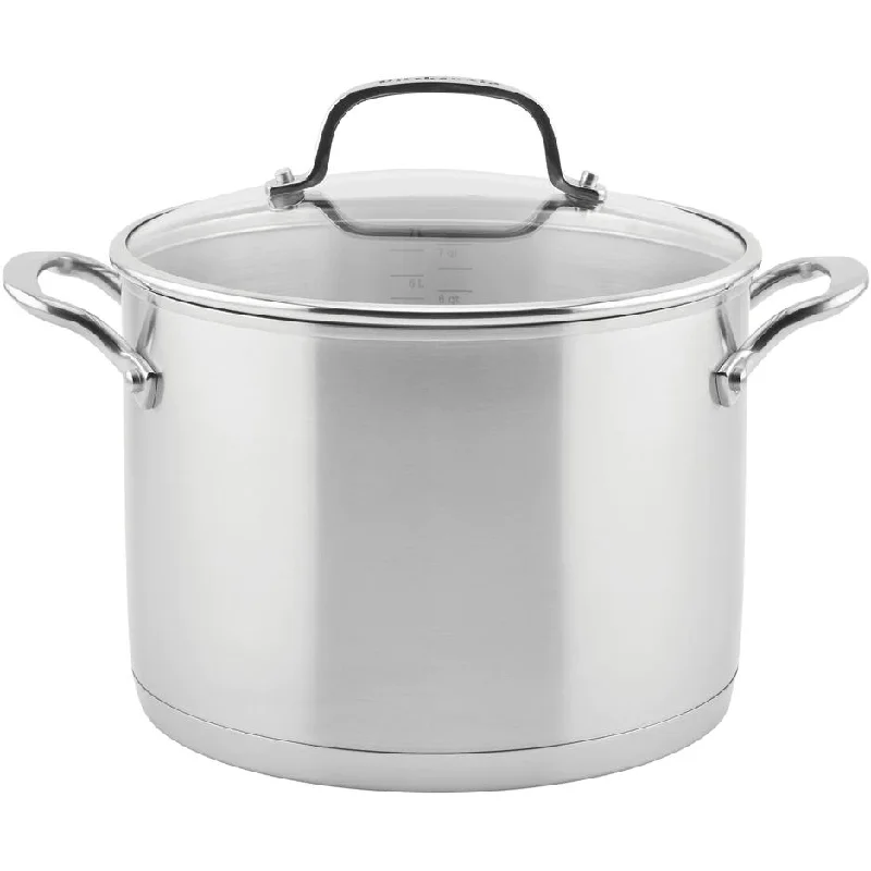 KitchenAid 8qt 3-Ply Base Stainless Steel Stock Pot with Lid 71003