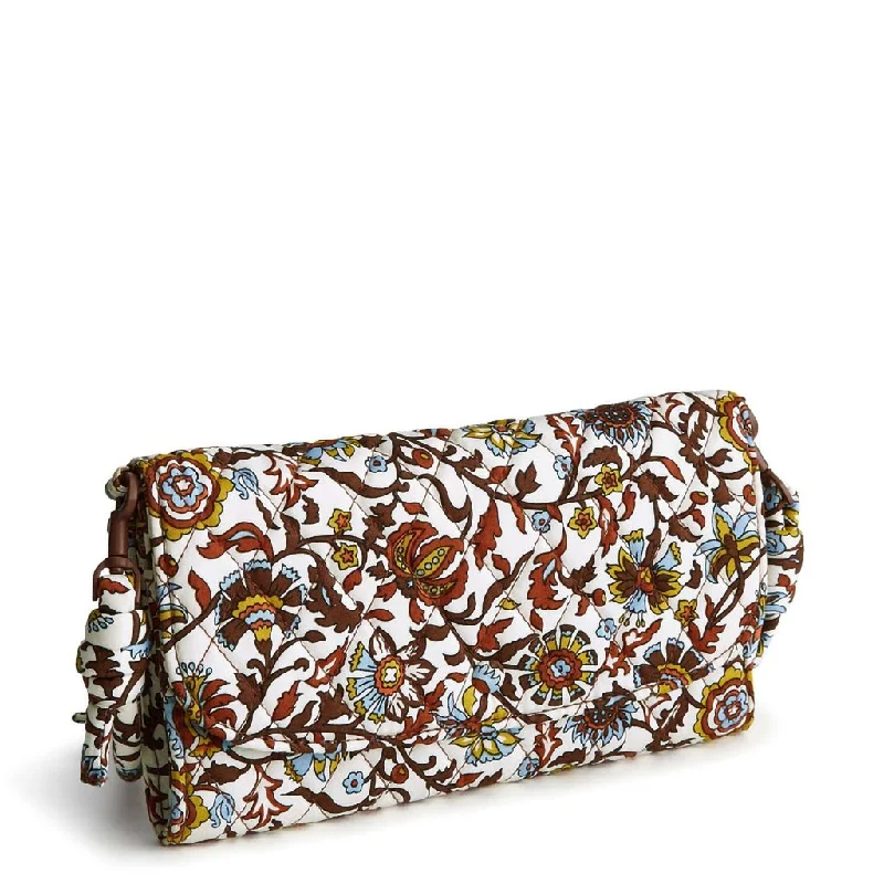 Vera Bradley : Wildwood Wallet Crossbody - Marrakesh Vines Cream in Cotton Gabardine