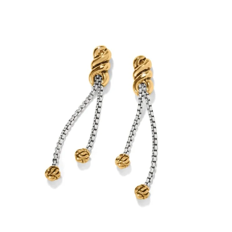 Brighton : Interlok Twist Double Chain Post Drop Earrings