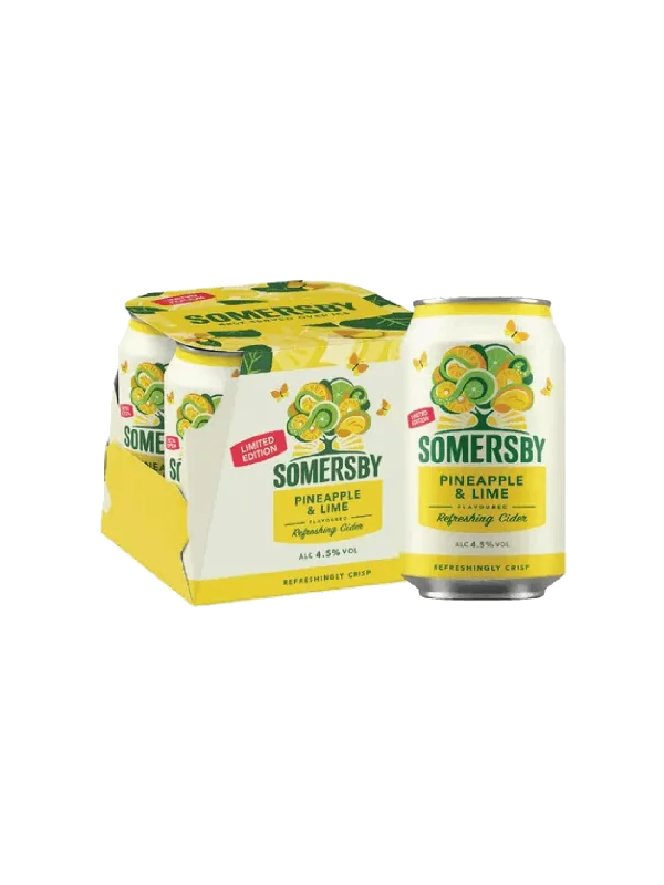 SOMERSBY PINEAPPLE & LIME CAN 4X320ML