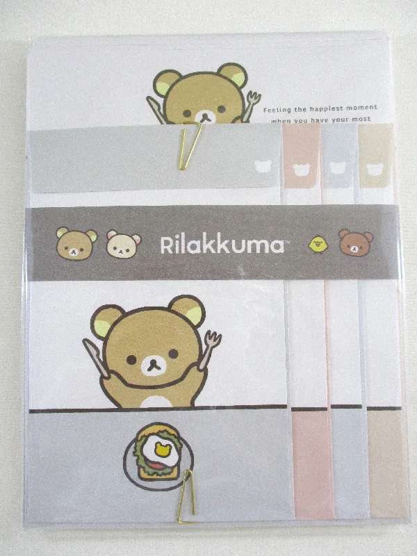 Cute Kawaii San-X Rilakkuma Classic Letter Set Pack - 2023 B - Stationery Writing Paper Envelope Penpal Journal