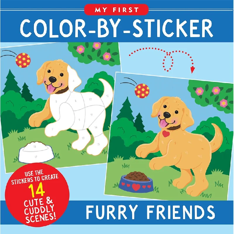 Peter Pauper Press : My First Color-by-Sticker Book - Furry Friends