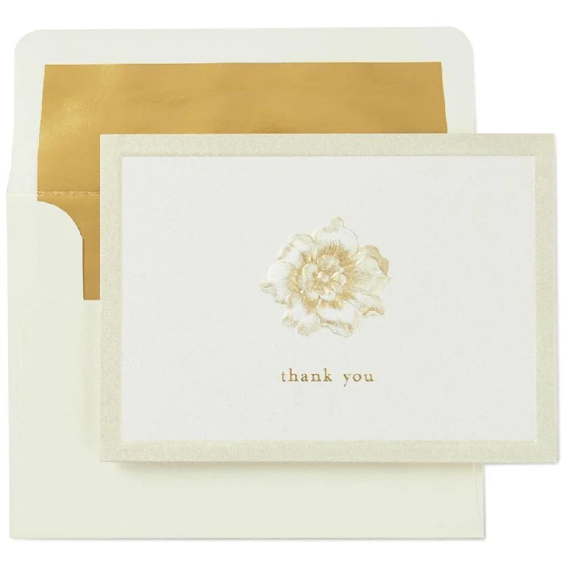 Hallmark : Embossed Flower Thank You Notes, Box of 10