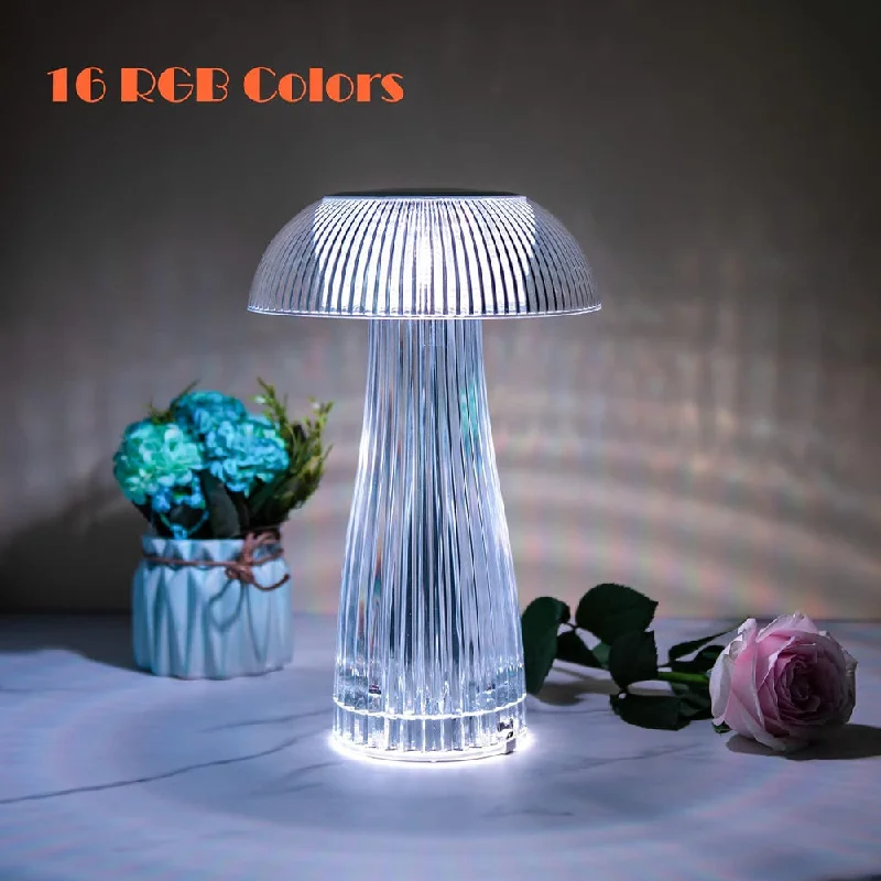 Crystal Mushroom Lamp Table Lamp USB