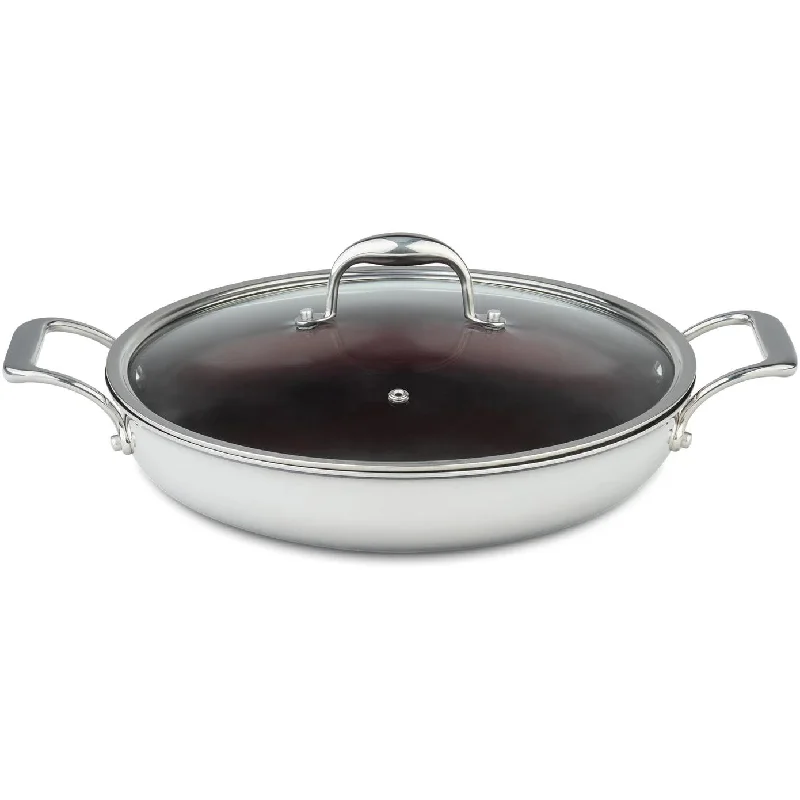 Meyer Supersteel Stainless Steel 32cm/12" Everyday Pan Non Stick Skillet with cover 3513-32-00