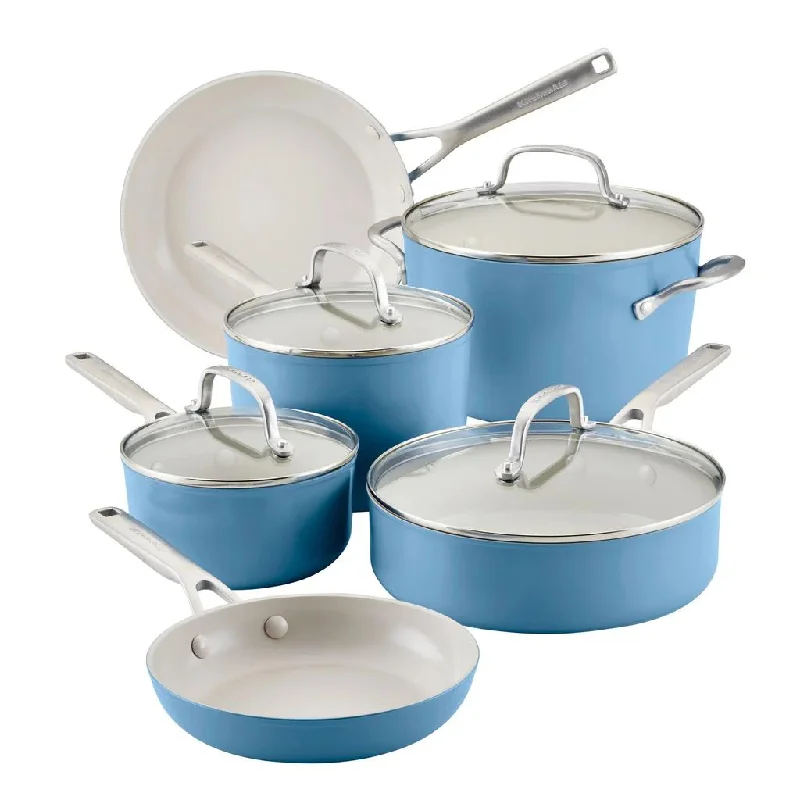 KitchenAid Hard Anodized Ceramic Cookware Set, 10-Piece 84830-T