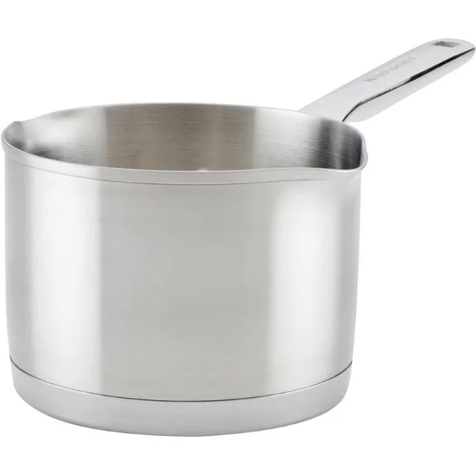 KitchenAid 3-Ply Base Stainless Steel Saucepan with Pour Spouts, 1.5-Quart 71026