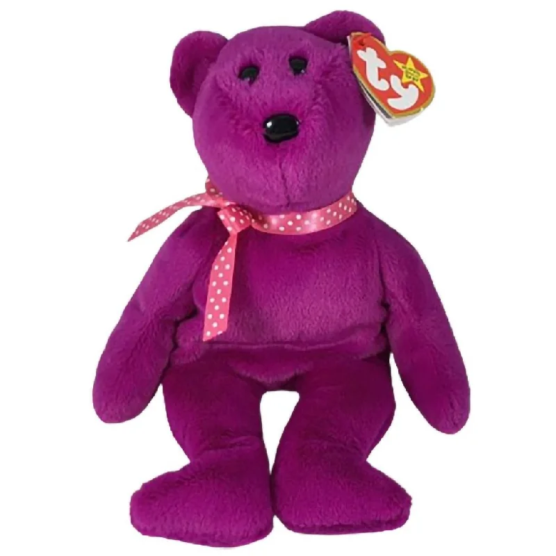 Ty : Beanie Babies - Magenta The Teddy Bear - 6"