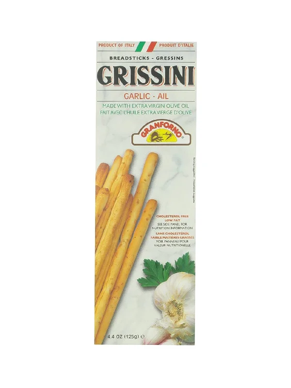 GRANFORNO GRISSINI GARLIC W OLIVE OIL 125G