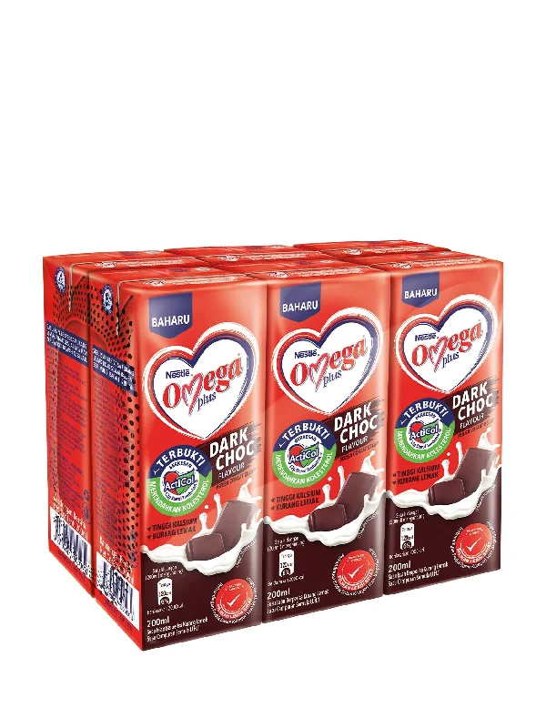 NESTLE OMEGA PLUS DARK CHOC FLAV 6X200ML