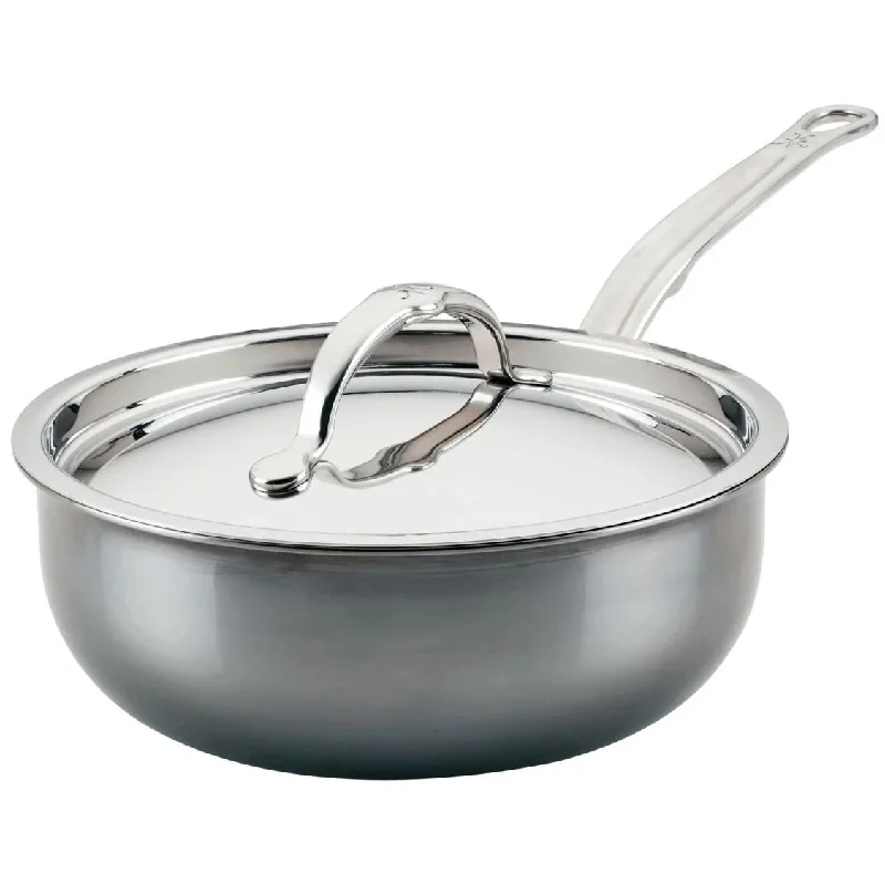 Hestan NanoBond Titanium Stainless Steel Saucier Pan with Lid, 2-Quart 60045