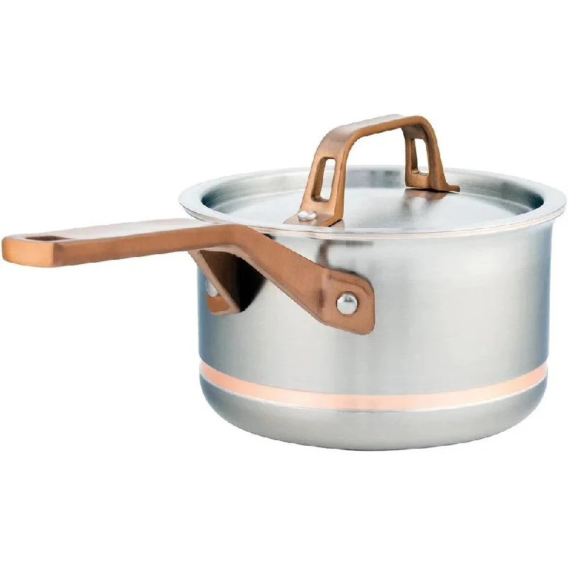 Meyer CopperClad 1.6 L Saucepan with Lid 3906-16-16