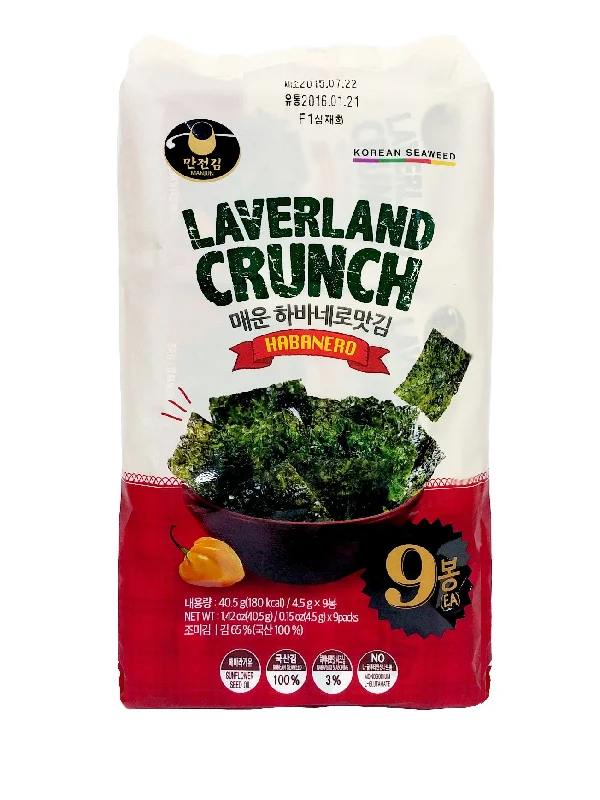 MANJUN CRISPY SEAWEED SNACK HOT & SPICY 9*4.5G