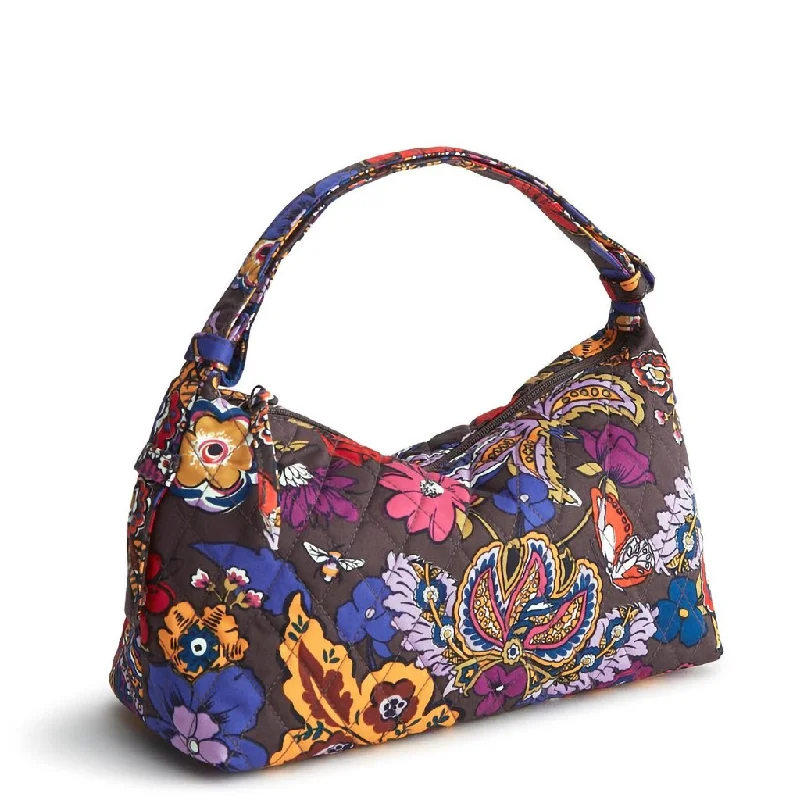 Vera Bradley : Roxbury Crescent Shoulder Bag - Colorful Bouquet in Cotton Gabardine