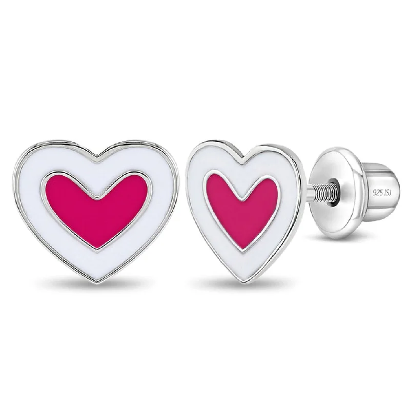 In Season Jewelry : Hearts & More Hearts Kids Earrings- Pink