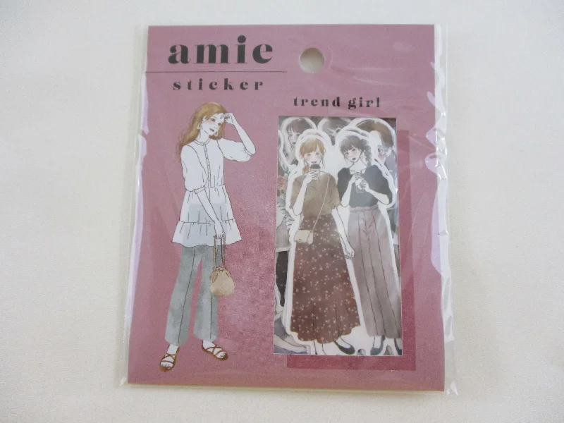 Cute Kawaii MW Amie Girl Style - B Trend Flake Stickers Sack - for Journal Agenda Planner Scrapbooking Craft