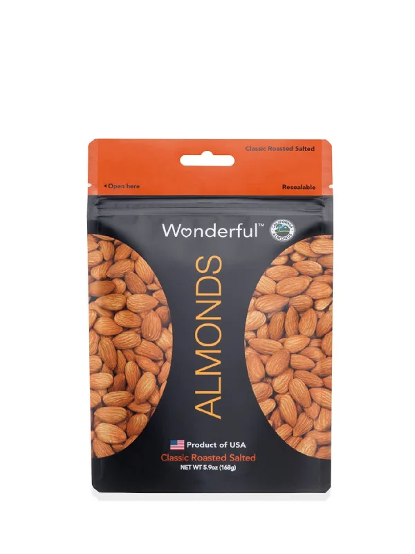 WONDERFUL CLASSIC ROASTED SALTED ALMOND 168G