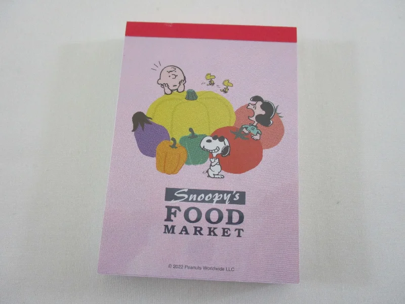 Cute Kawaii Peanuts Snoopy Mini Notepad / Memo Pad Kamio - B Food Market - Stationery Designer Paper Collection