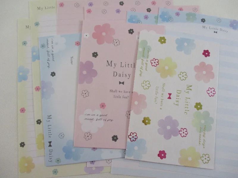 Cute Kawaii Kamio Little Daisy Flower Letter Sets - Stationery Writing Paper Envelope