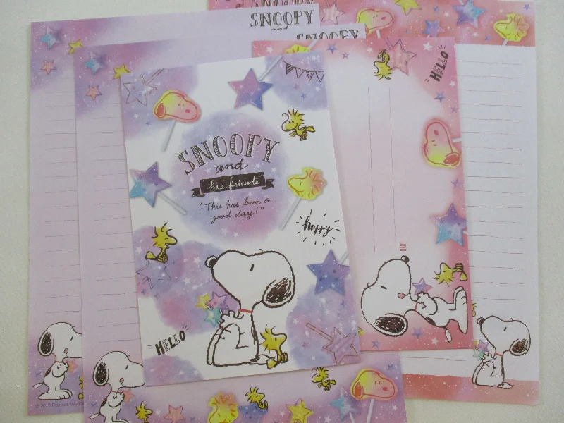 Peanuts Snoopy Letter Sets - O - Stationery Writing Paper Envelope