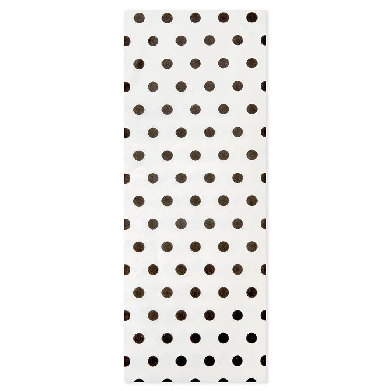 Hallmark : Black Dots on Ivory Tissue Paper, 6 sheets