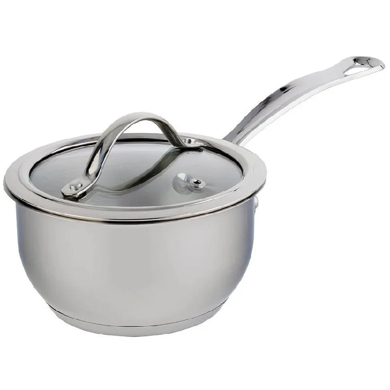 Meyer Nouvelle Stainless Steel Saucepan with Tempered Glass Lid - 1.1L 8506-14-11