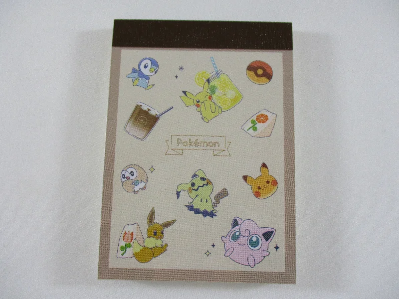 Cute Kawaii Pokemon Pocket Monster Nintendo Mini Notepad / Memo Pad Kamio - A - Stationery Designer Paper Collectible Gift