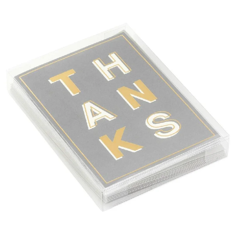 Hallmark : Stacked Thanks Blank Thank-You Notes, Pack of 10