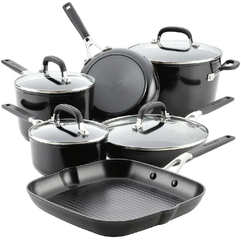 KitchenAid Hard-Anodized Induction Nonstick Cookware Set, 10-Piece 84800-TF05