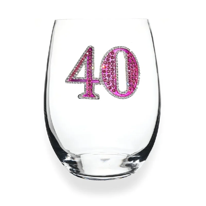 The Queens' Jewels : 40th Birthday Jeweled Glassware – Stemless