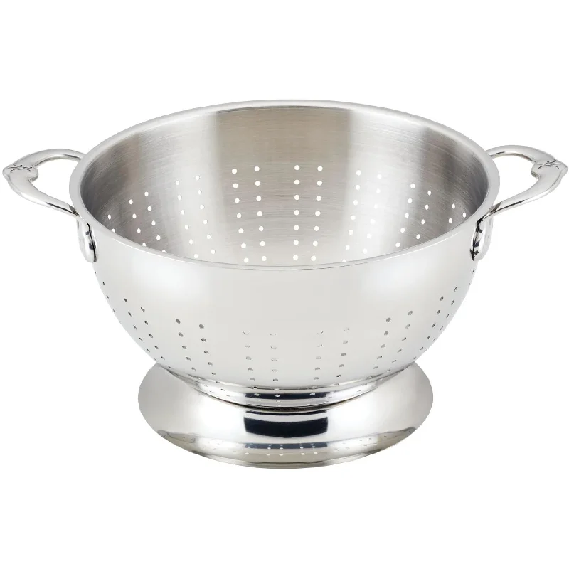 Hestan Provisions Stainless Steel Colander, 5-Quart, Stainless Steel 48694-C