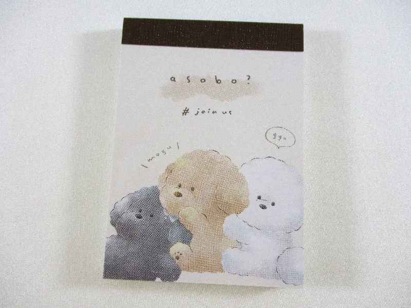 Cute Kawaii Kamio Dog Puppy asobo Mini Notepad / Memo Pad - Stationery Designer Paper Collection